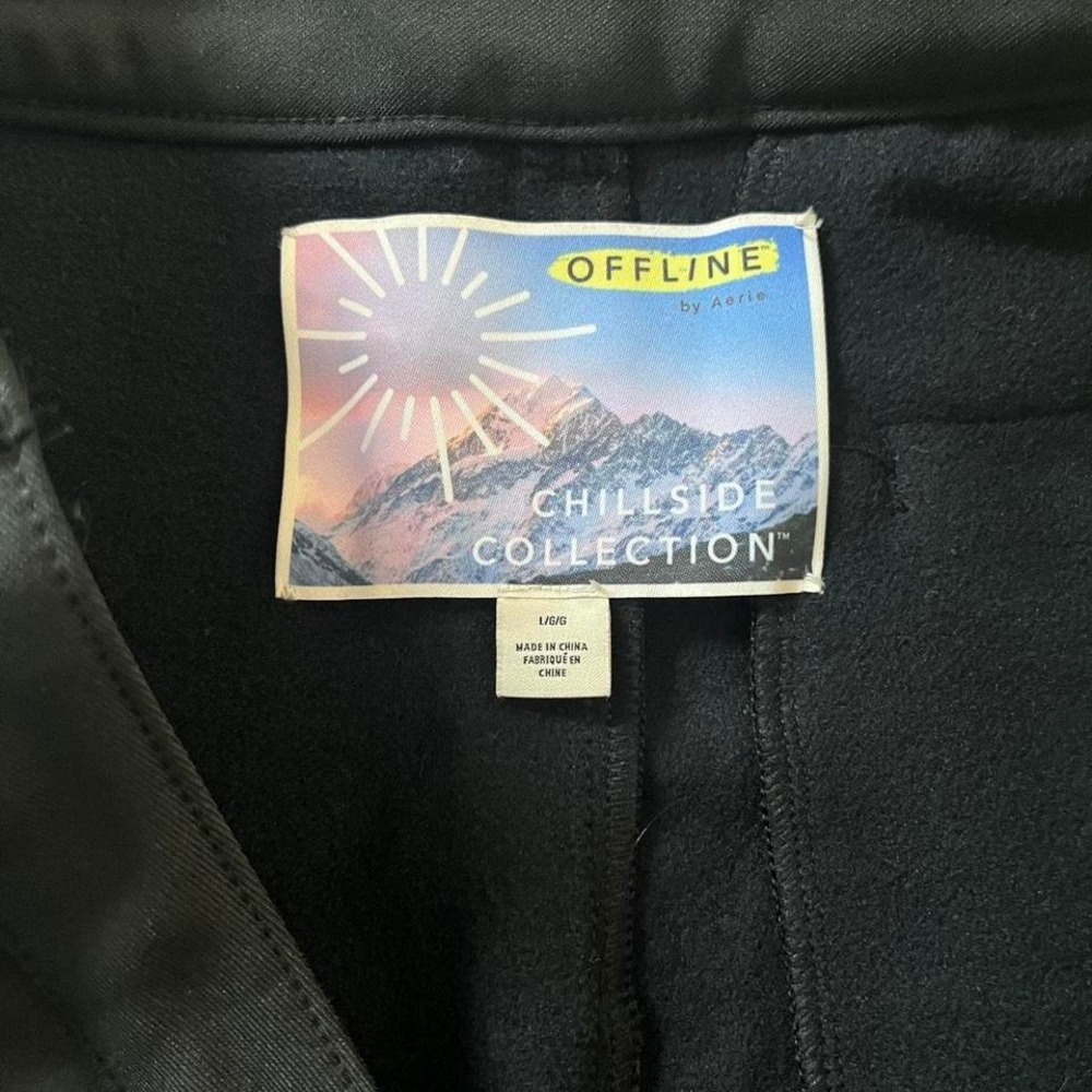 Aerie Chillside Ski Stirrup Pants NWT | Black Fleece-Lined Warm Leggings - Picture 7 of 8